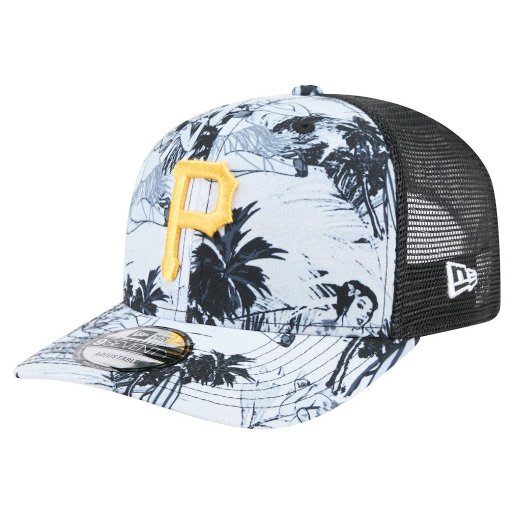 Pittsburgh Pirates New Era Hula Trucker 9SEVENTY Adjustable Hat - Black Hats