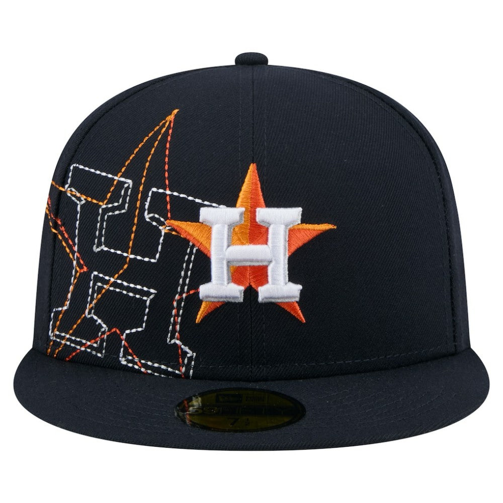 Houston Astros New Era Yarn Stitch 59FIFTY Fitted Hat - Navy Hats