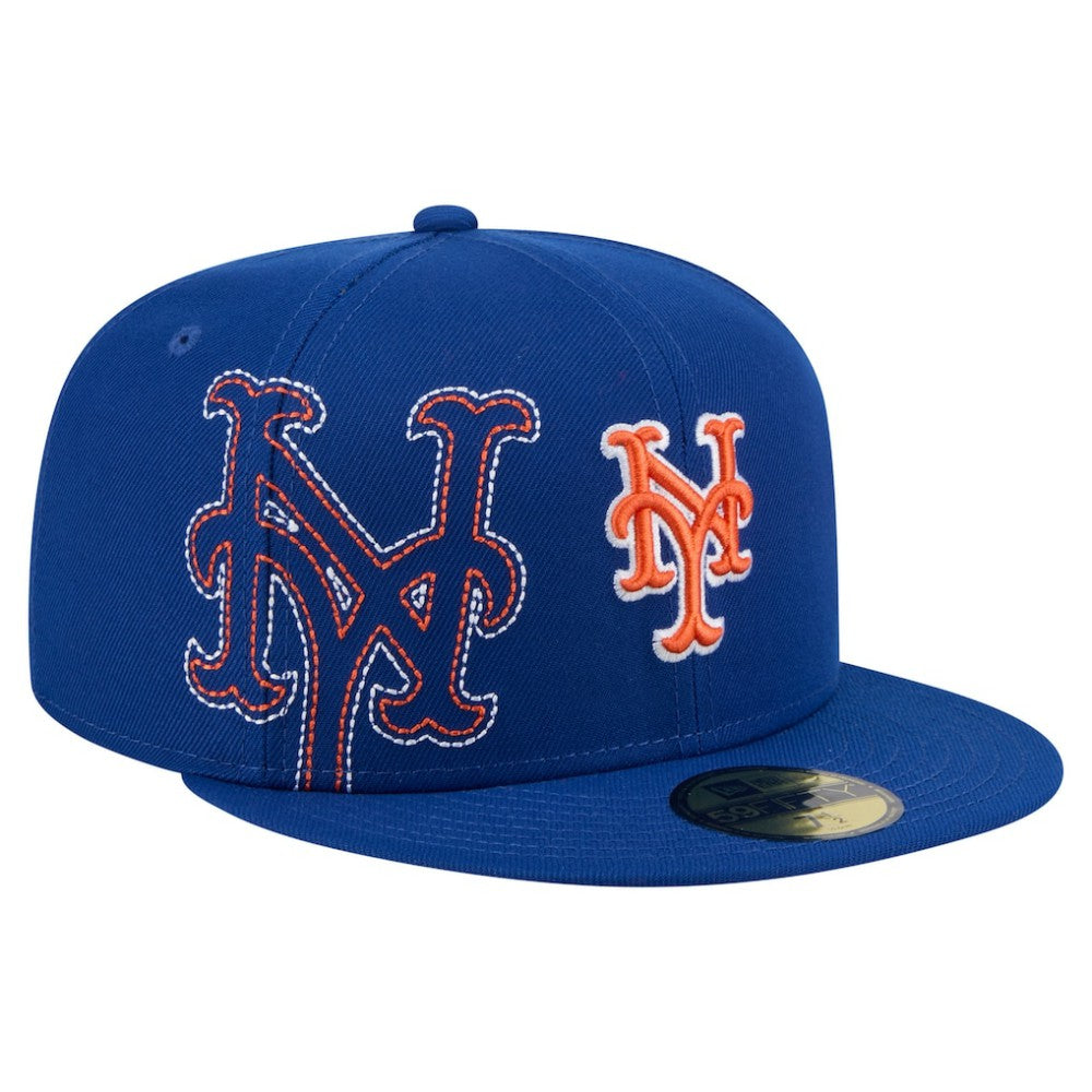 New York Mets New Era Yarn Stitch 59FIFTY Fitted Hat - Royal Hats