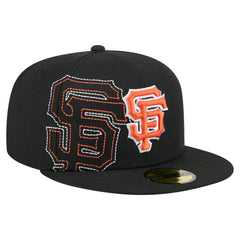 San Francisco Giants New Era Yarn Stitch 59FIFTY Fitted Hat - Black Hats