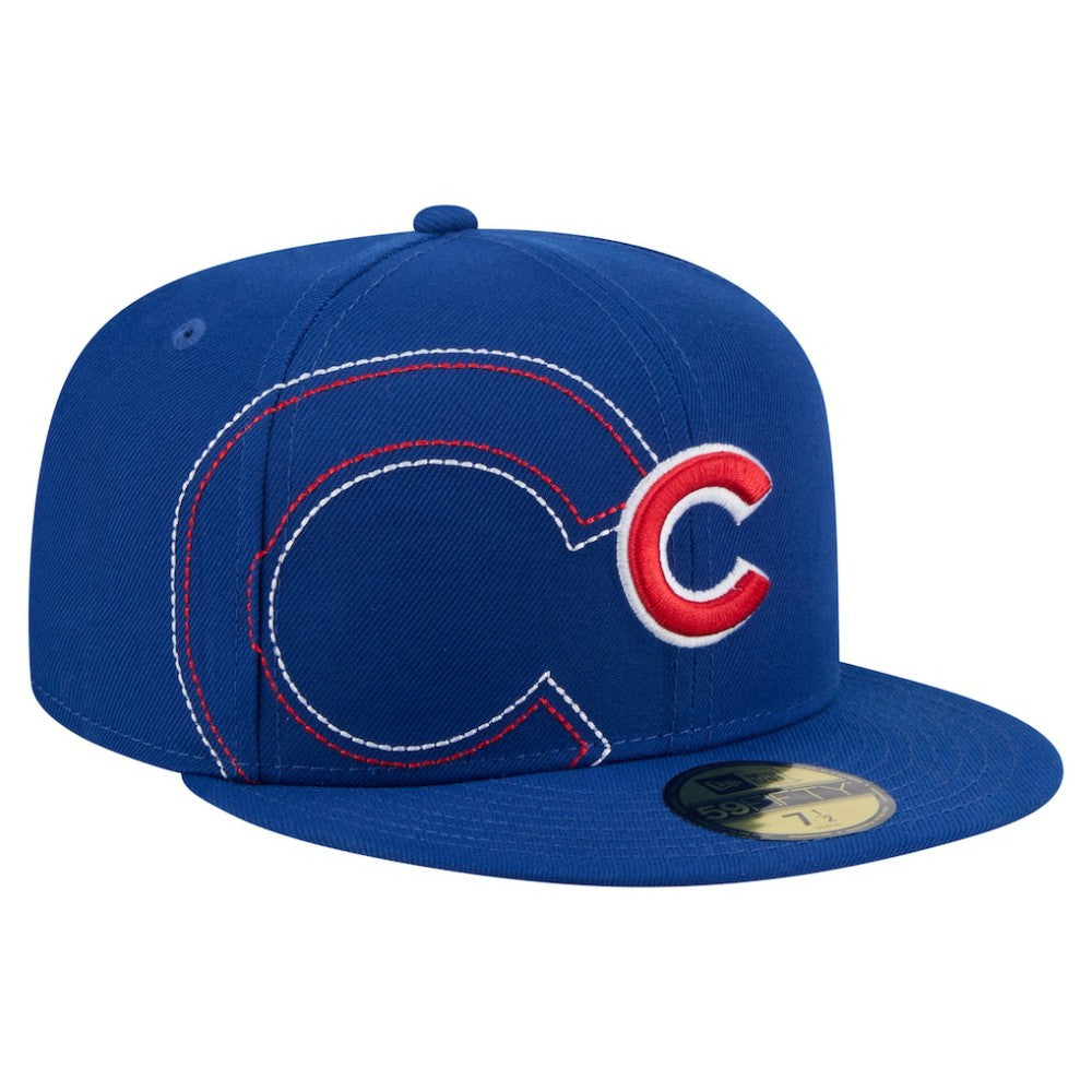 Chicago Cubs New Era Yarn Stitch 59FIFTY Fitted Hat - Royal Hats