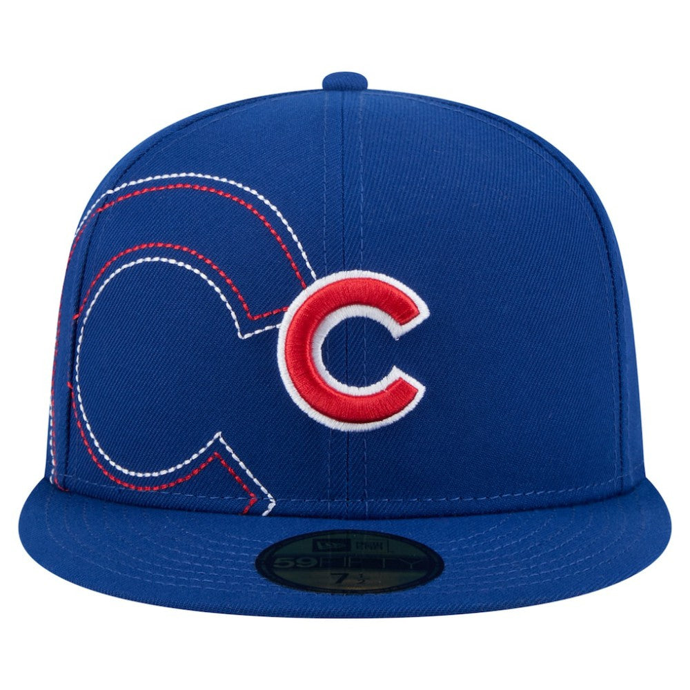 Chicago Cubs New Era Yarn Stitch 59FIFTY Fitted Hat - Royal Hats
