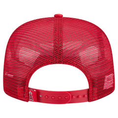 Los Angeles Angels New Era Retro Satin Script Golfer Adjustable Hat - Red Hats