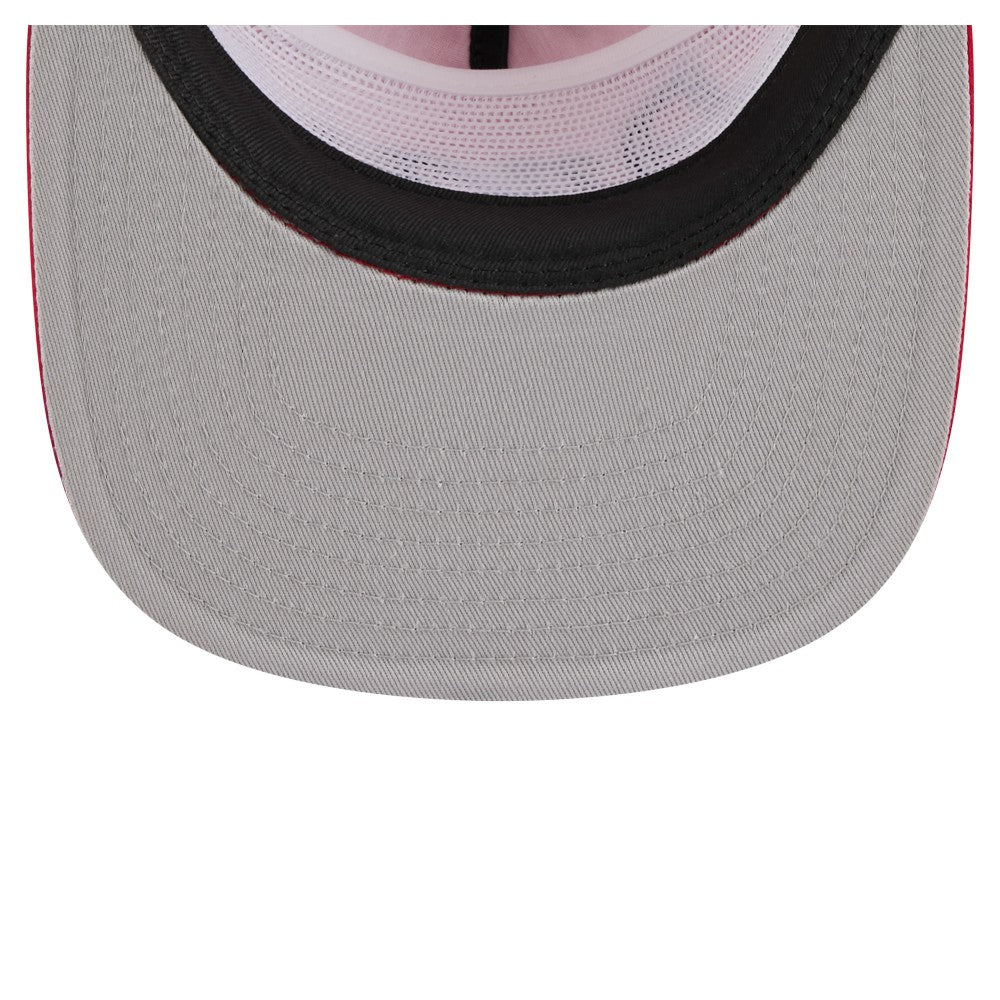 Los Angeles Angels New Era Retro Satin Script Golfer Adjustable Hat - Red Hats