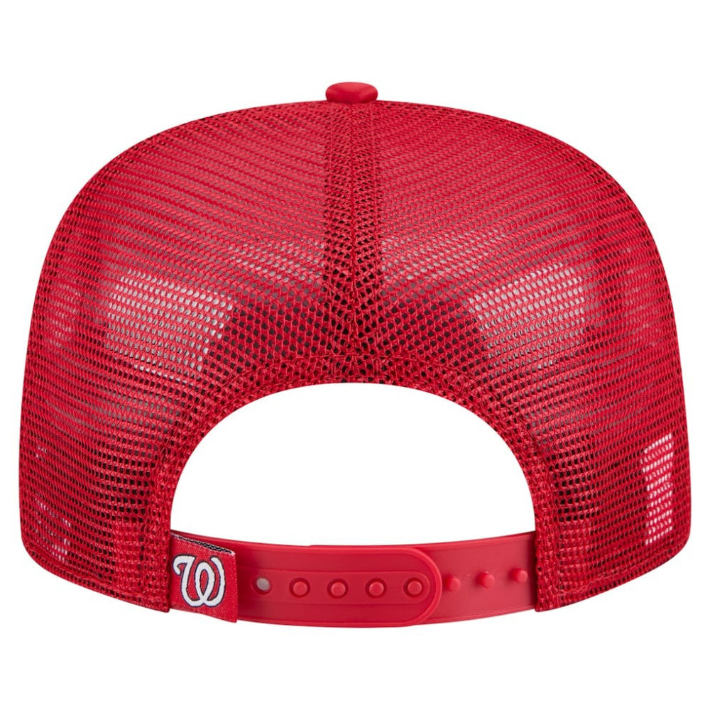 Washington Nationals New Era Retro Satin Script Golfer Adjustable Hat - Red Hats