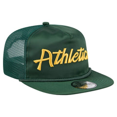 Athletics New Era Retro Satin Script Golfer Adjustable Hat - Green Hats