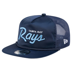 Tampa Bay Rays New Era Retro Satin Script Golfer Adjustable Hat - Navy Hats