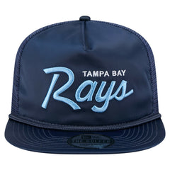 Tampa Bay Rays New Era Retro Satin Script Golfer Adjustable Hat - Navy Hats