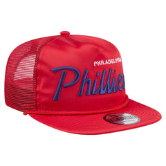 Philadelphia Phillies New Era Retro Satin Script Golfer Adjustable Hat - Red Hats