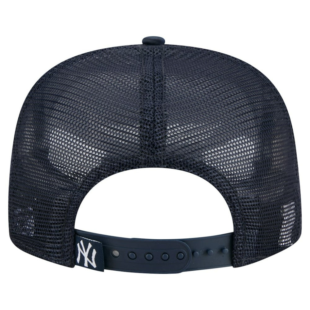 New York Yankees New Era Retro Satin Script Golfer Adjustable Hat - Navy Hats