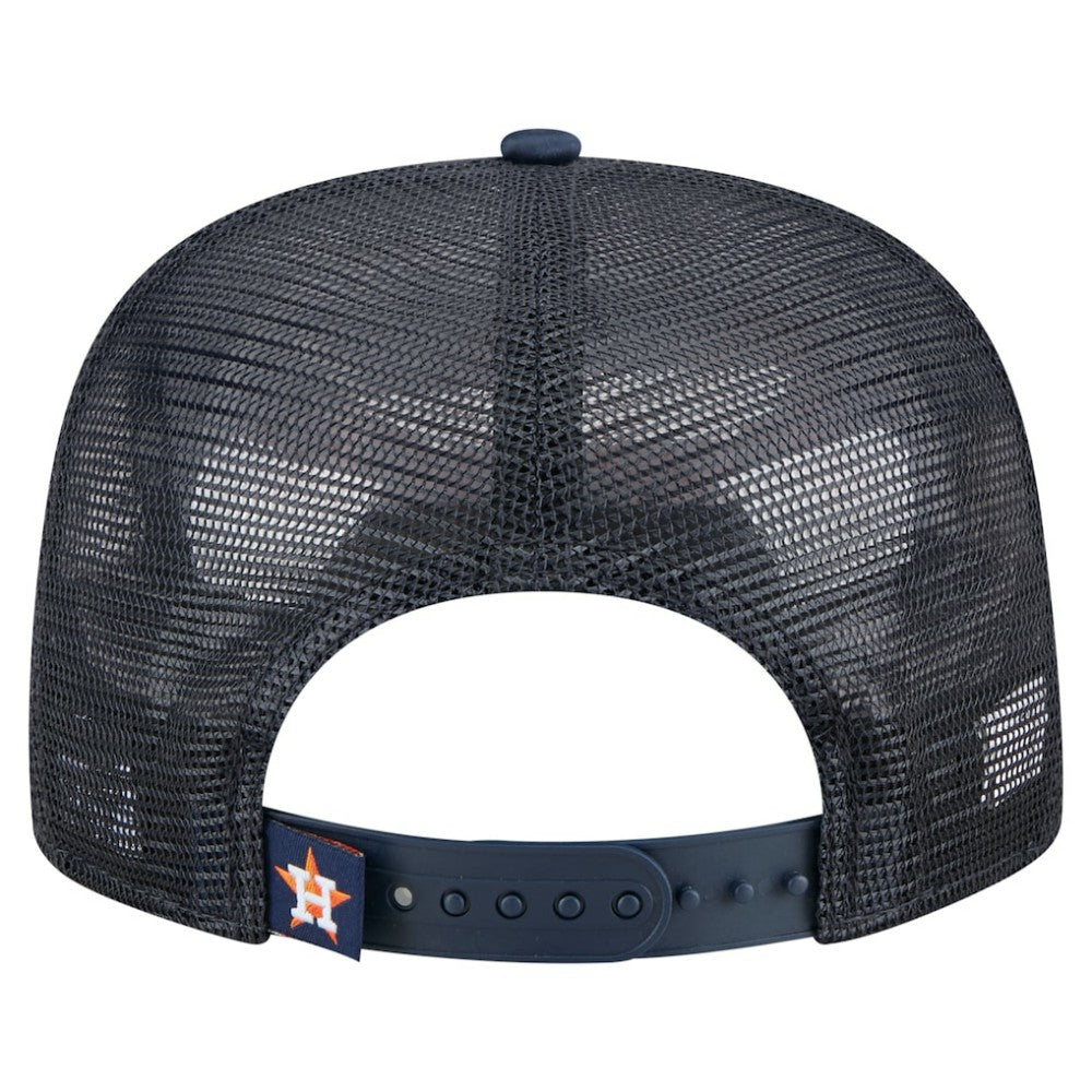 Houston Astros New Era Retro Satin Script Golfer Adjustable Hat - Navy Hats