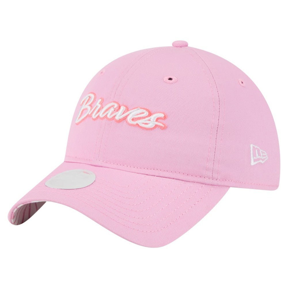 Atlanta Braves New Era Women's Mother's Day 9TWENTY Adjustable Hat - Pink Hats