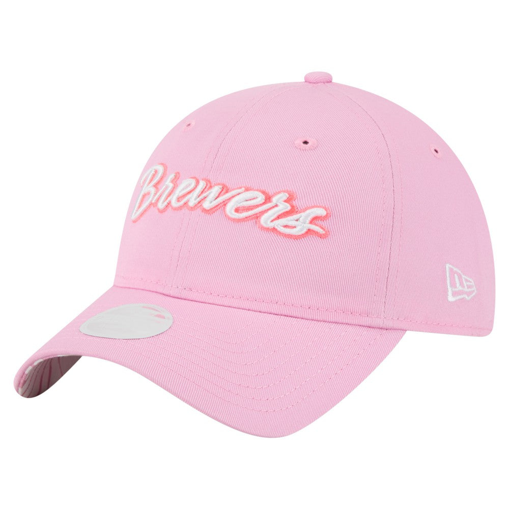 Milwaukee Brewers New Era Women's Mother's Day 9TWENTY Adjustable Hat - Pink Hats