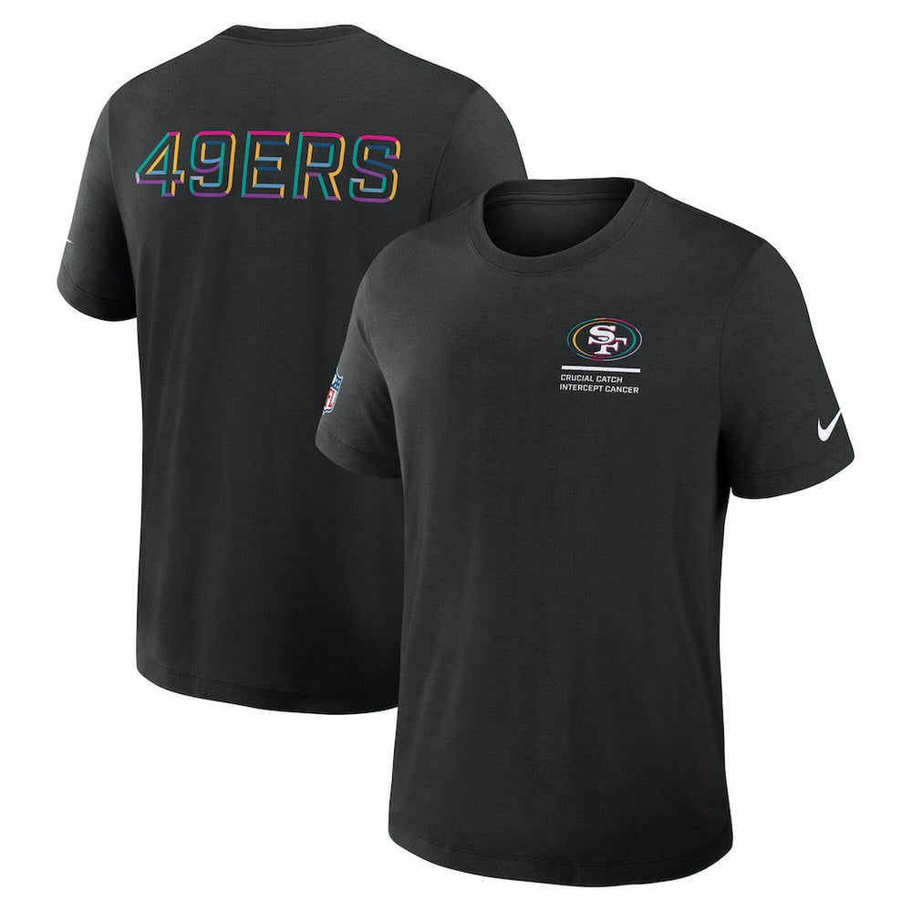 San Francisco 49ers Tall 2025 NFL Crucial Catch Tri-Blend Dri-FIT T-Shirt Black