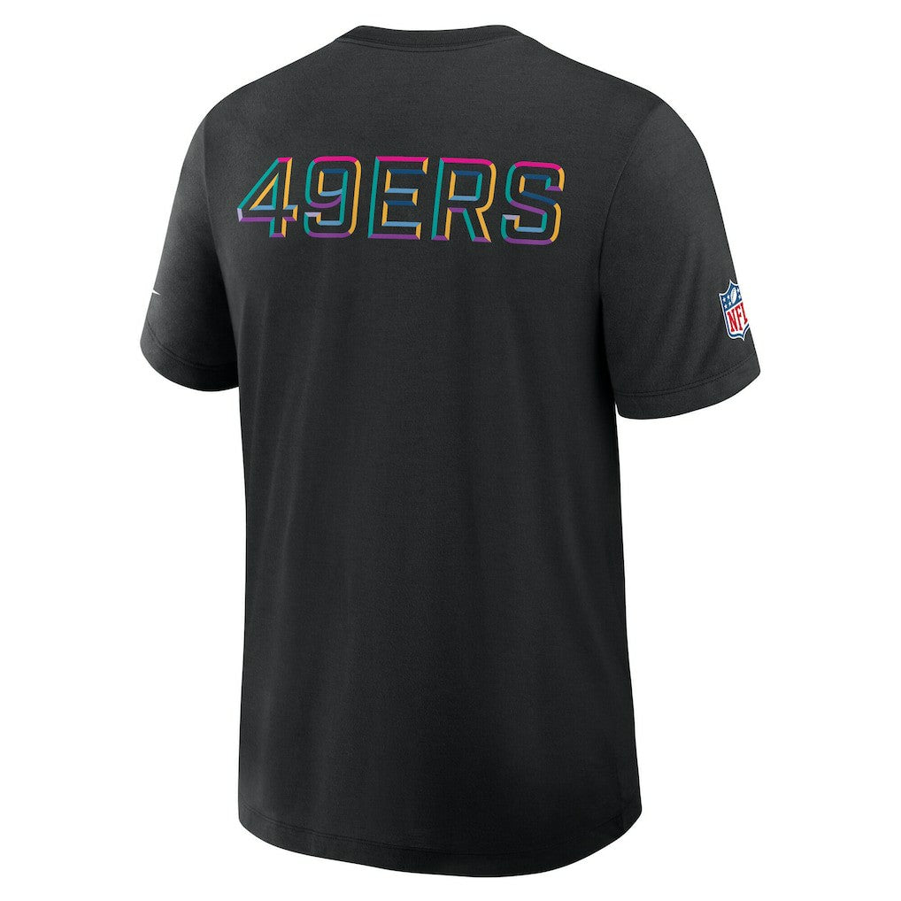 San Francisco 49ers Tall 2025 NFL Crucial Catch Tri-Blend Dri-FIT T-Shirt Black