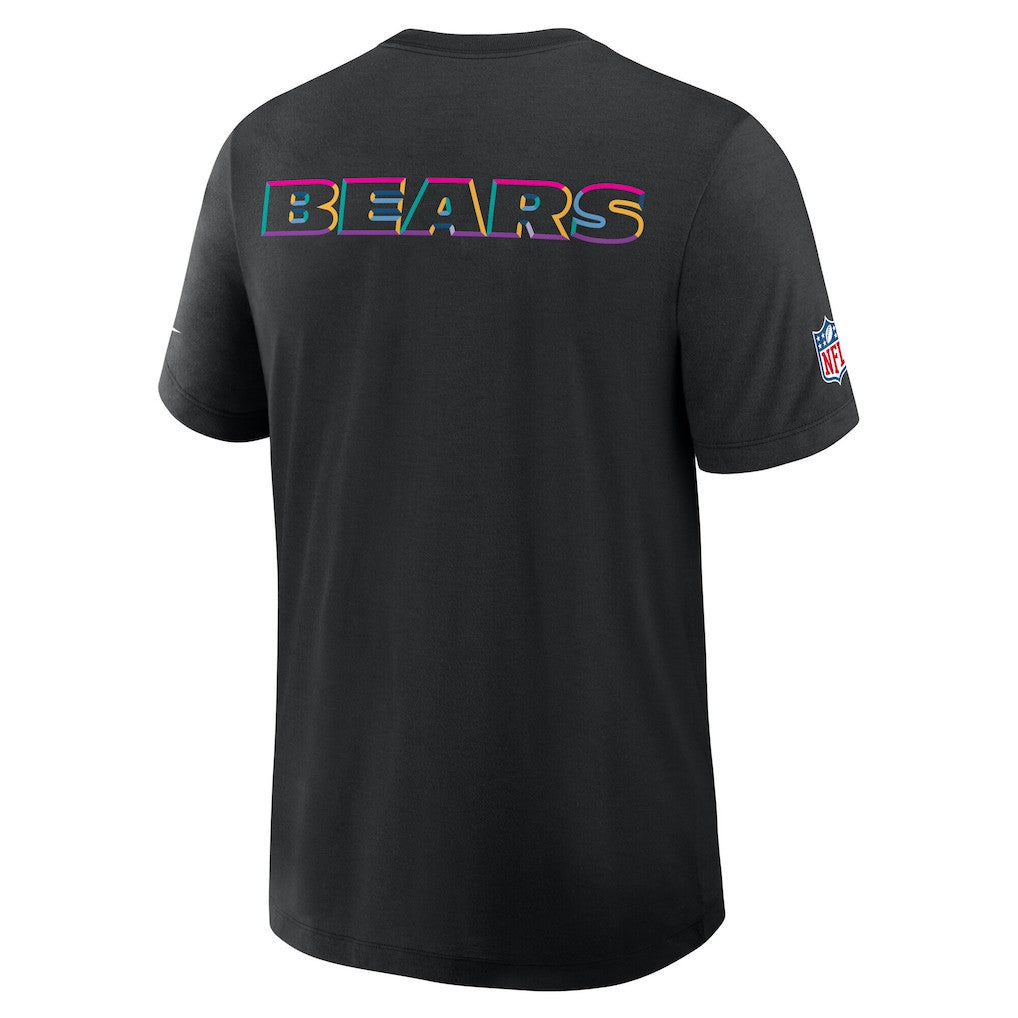 Chicago Bears Tall 2025 NFL Crucial Catch Tri-Blend Dri-FIT T-Shirt Black