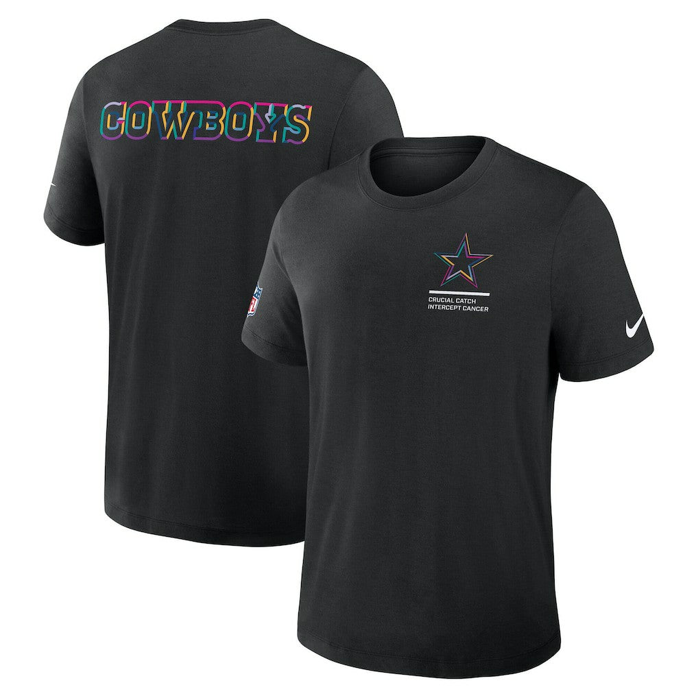 Dallas Cowboys Tall 2025 NFL Crucial Catch Tri-Blend Dri-FIT T-Shirt Black