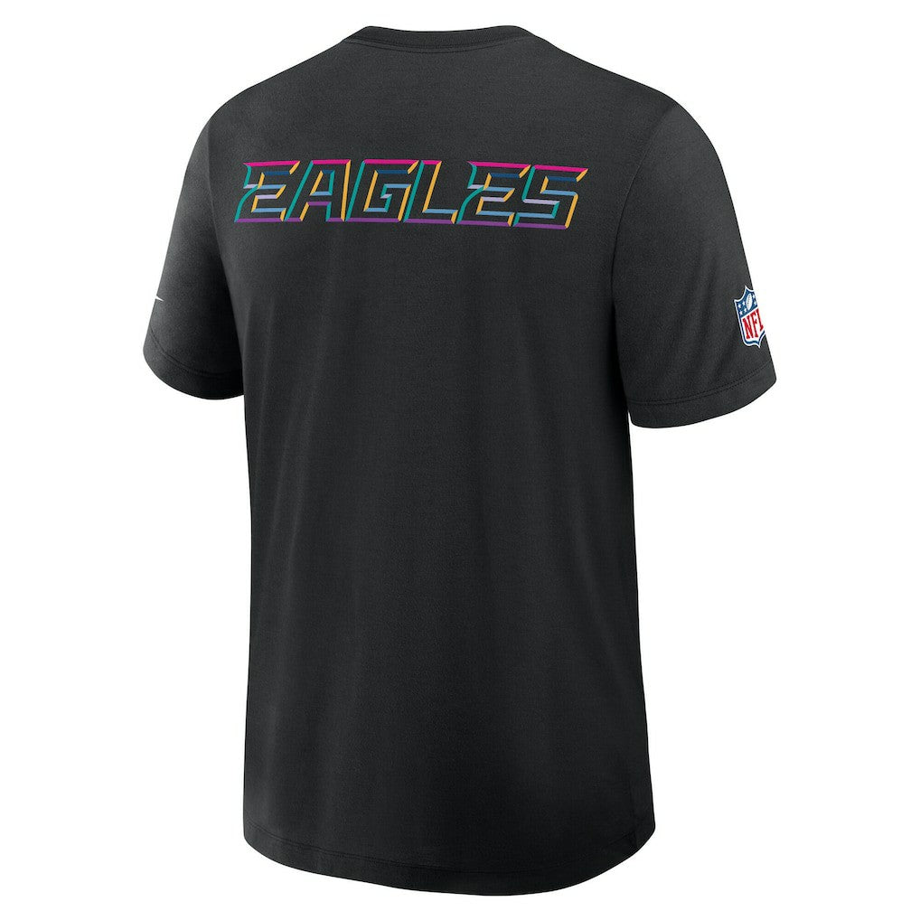 Philadelphia Eagles Tall 2025 NFL Crucial Catch Tri-Blend Dri-FIT T-Shirt Black