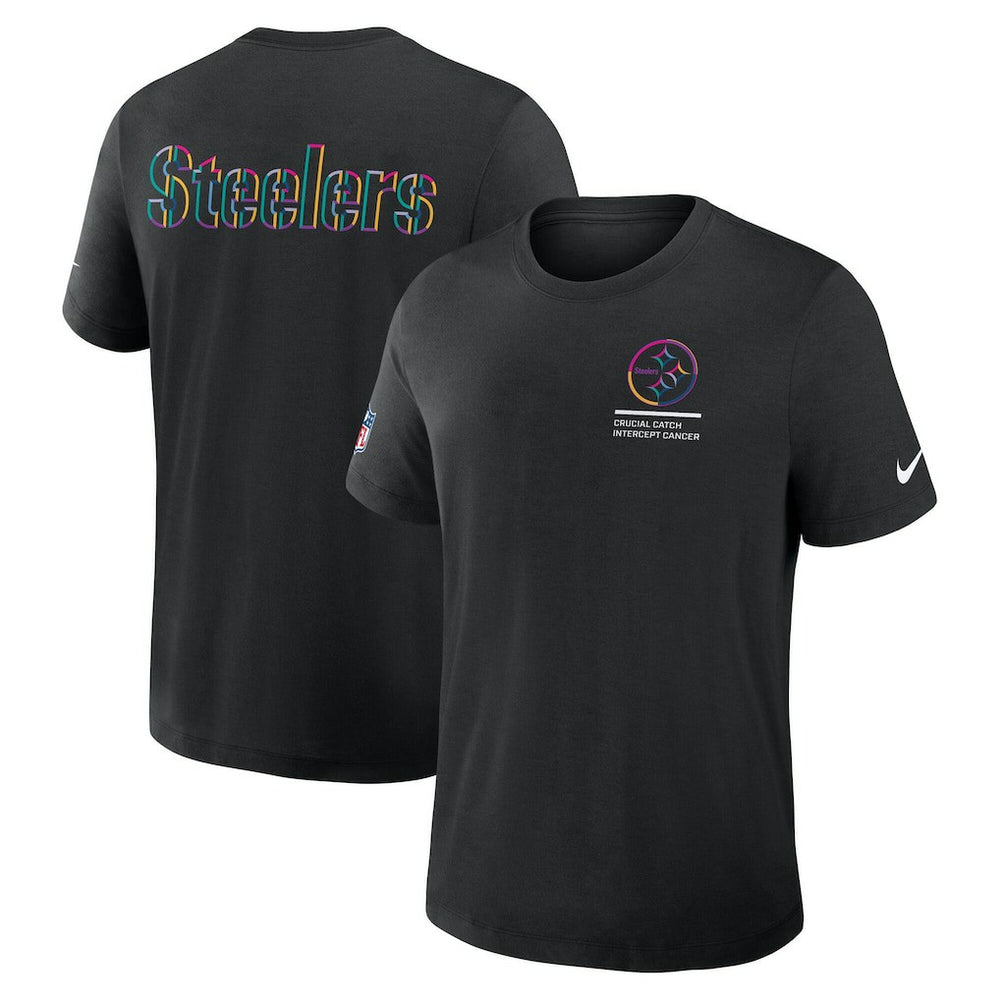 Pittsburgh Steelers Tall 2025 NFL Crucial Catch Tri-Blend Dri-FIT T-Shirt Black