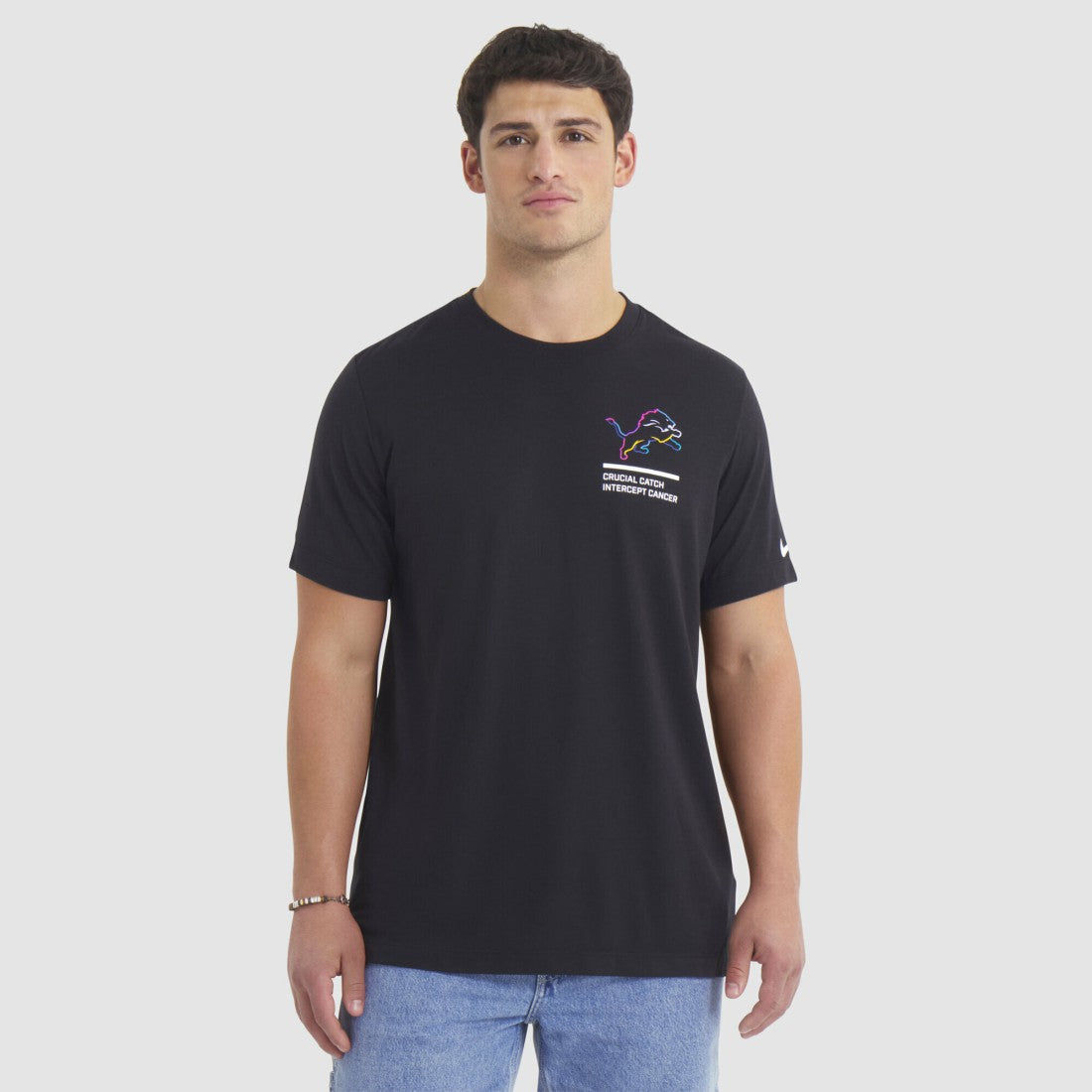 Detroit Lions Tall 2025 NFL Crucial Catch Tri-Blend Dri-FIT T-Shirt Black