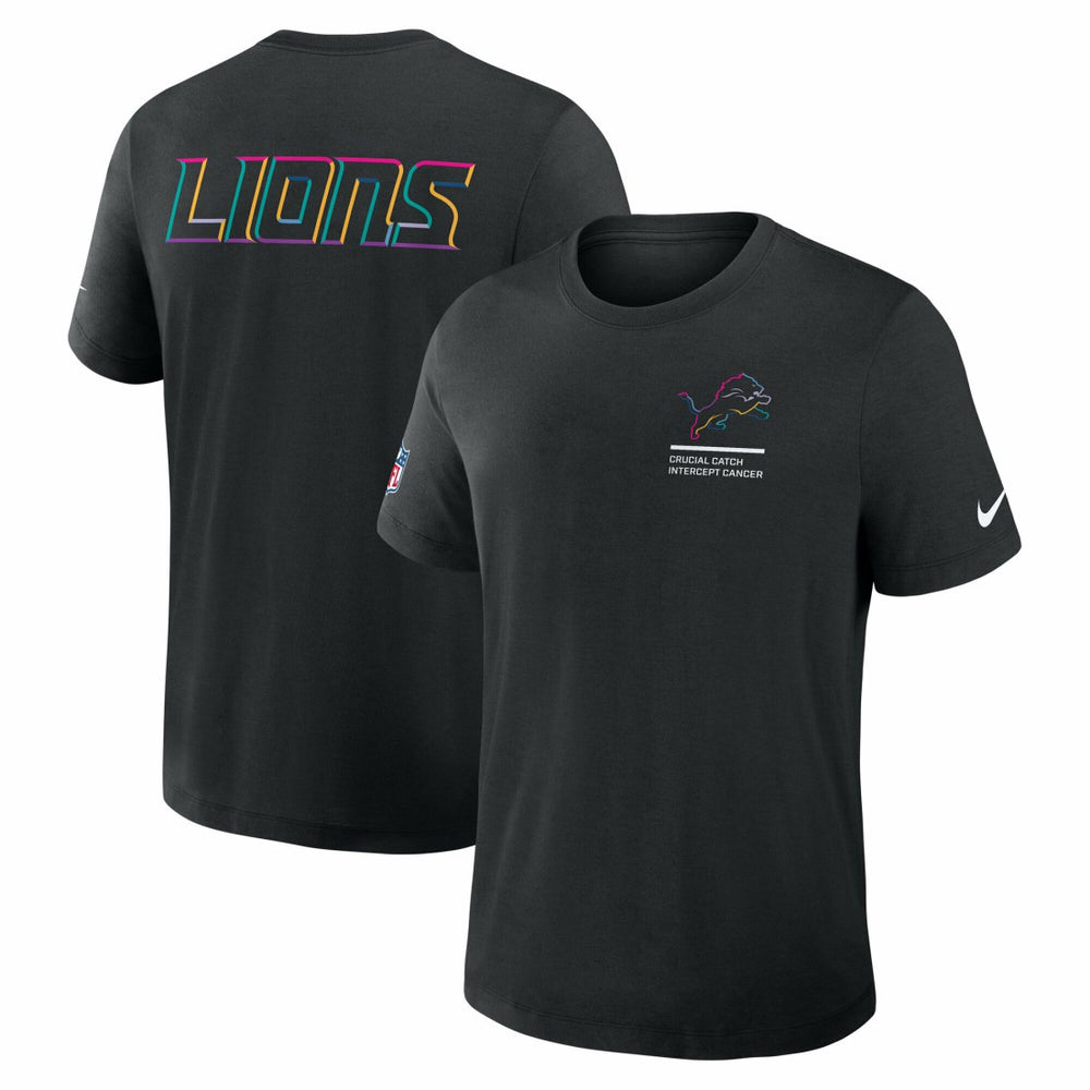 Detroit Lions Tall 2025 NFL Crucial Catch Tri-Blend Dri-FIT T-Shirt Black