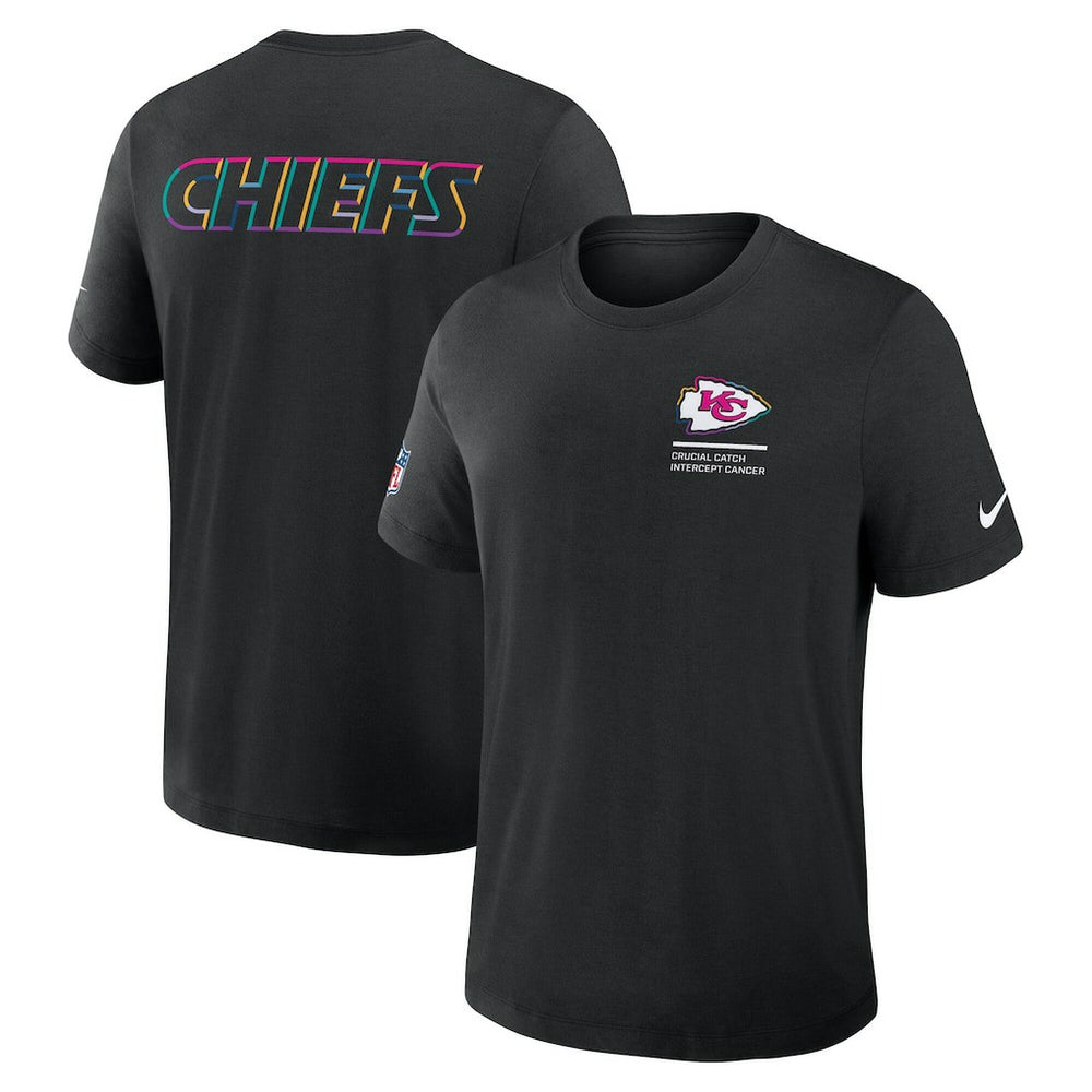 Kansas City Chiefs Tall 2025 NFL Crucial Catch Tri-Blend Dri-FIT T-Shirt Black
