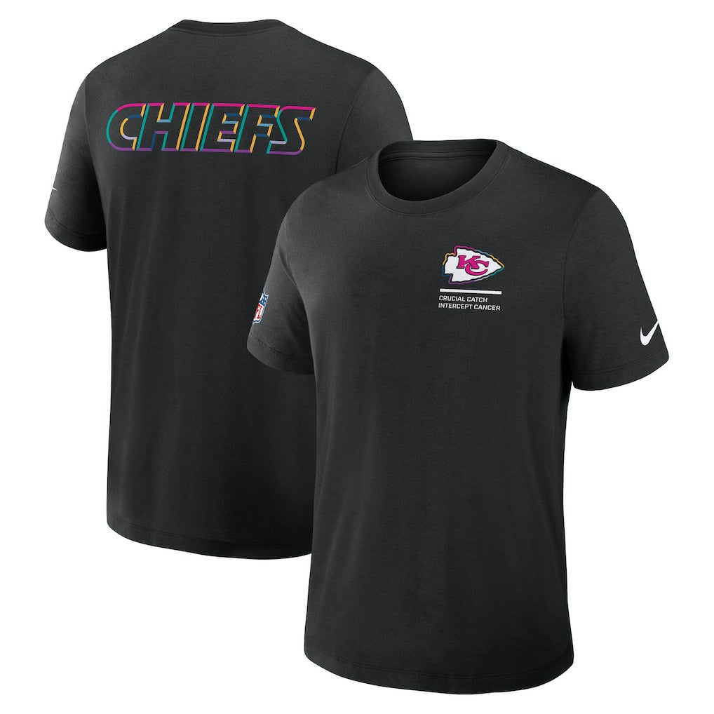 Kansas City Chiefs Tall 2025 NFL Crucial Catch Tri-Blend Dri-FIT T-Shirt Black