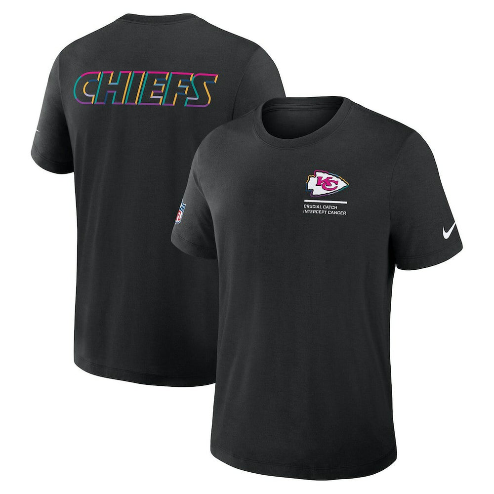 Kansas City Chiefs Tall 2025 NFL Crucial Catch Tri-Blend Dri-FIT T-Shirt Black