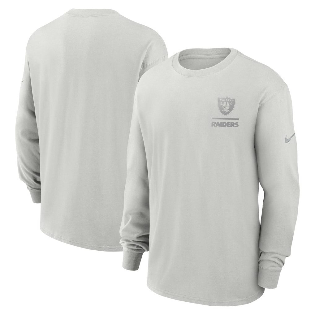 Las Vegas Raiders Essential Heavy Max90 Long Sleeve T-Shirt Gray