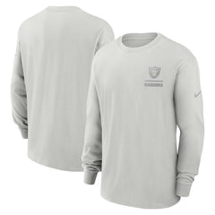 Las Vegas Raiders Essential Heavy Max90 Long Sleeve T-Shirt Gray