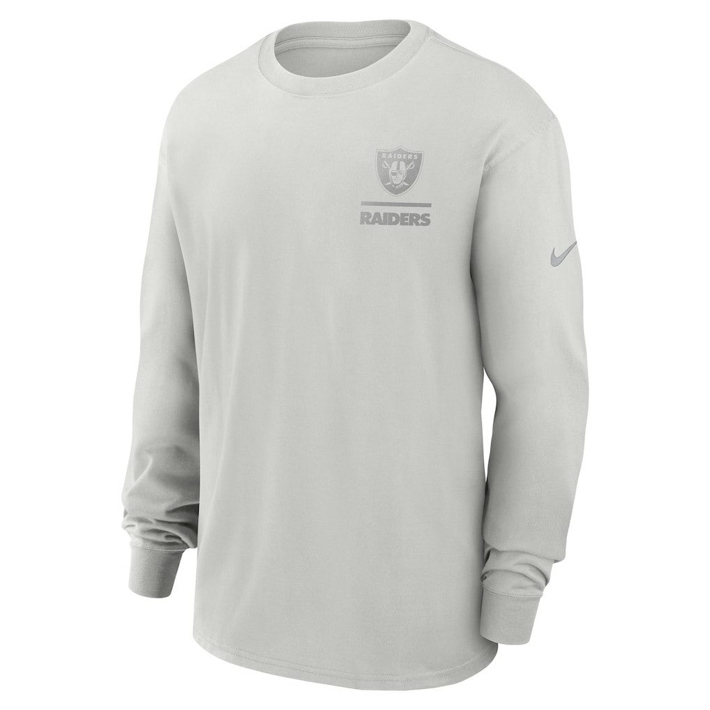 Las Vegas Raiders Essential Heavy Max90 Long Sleeve T-Shirt Gray