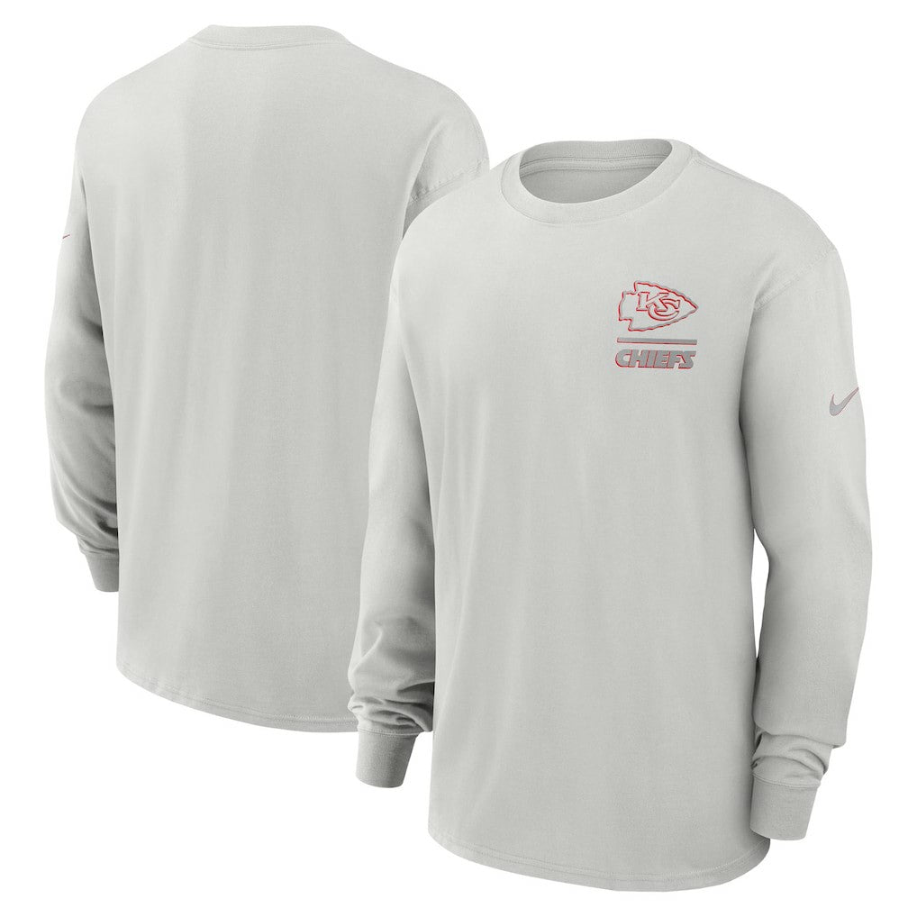 Kansas City Chiefs Essential Heavy Max90 Long Sleeve T-Shirt Gray