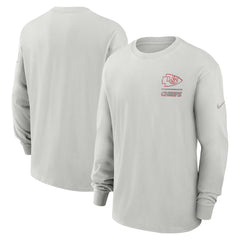 Kansas City Chiefs Essential Heavy Max90 Long Sleeve T-Shirt Gray