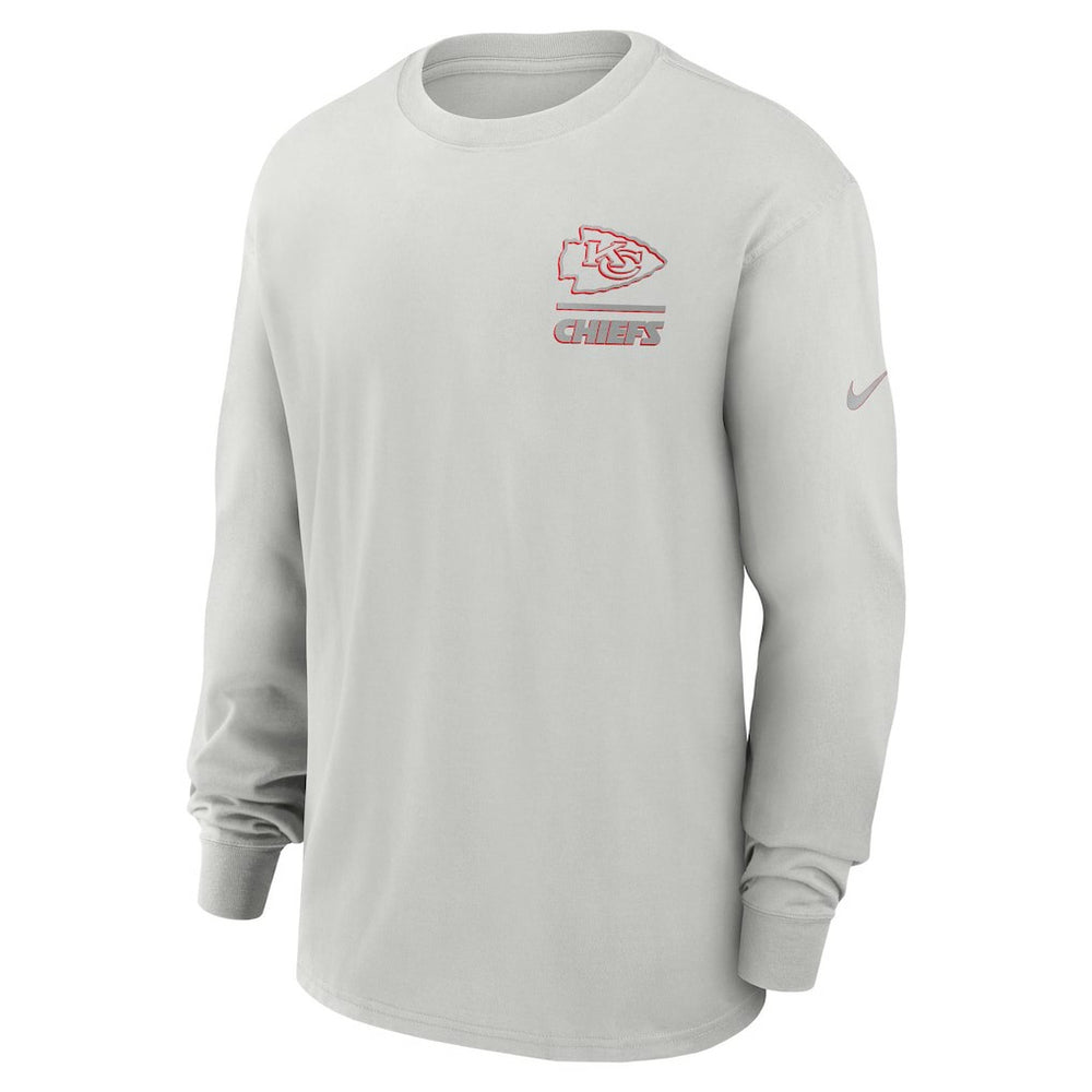 Kansas City Chiefs Essential Heavy Max90 Long Sleeve T-Shirt Gray