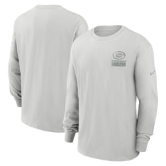 Green Bay Packers Essential Heavy Max90 Long Sleeve T-Shirt Gray