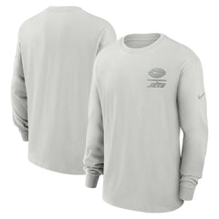 New York Jets Essential Heavy Max90 Long Sleeve T-Shirt Gray