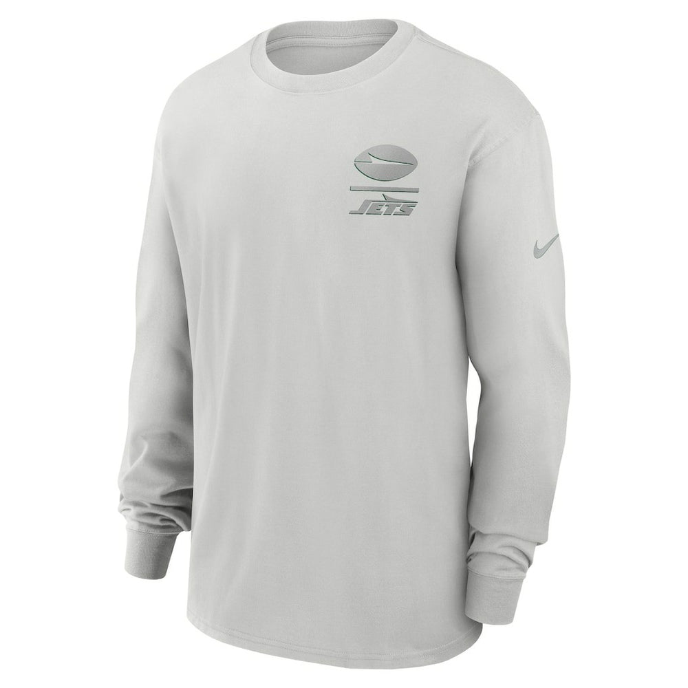 New York Jets Essential Heavy Max90 Long Sleeve T-Shirt Gray