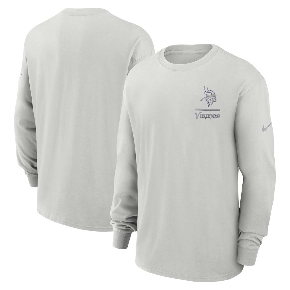 Minnesota Vikings Essential Heavy Max90 Long Sleeve T-Shirt Gray
