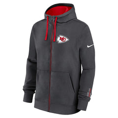 Kansas City Chiefs Primetime Club Full-Zip Hoodie Anthracite