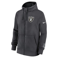 Las Vegas Raiders Primetime Club Full-Zip Hoodie Anthracite