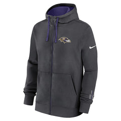 Baltimore Ravens Primetime Club Full-Zip Hoodie Anthracite