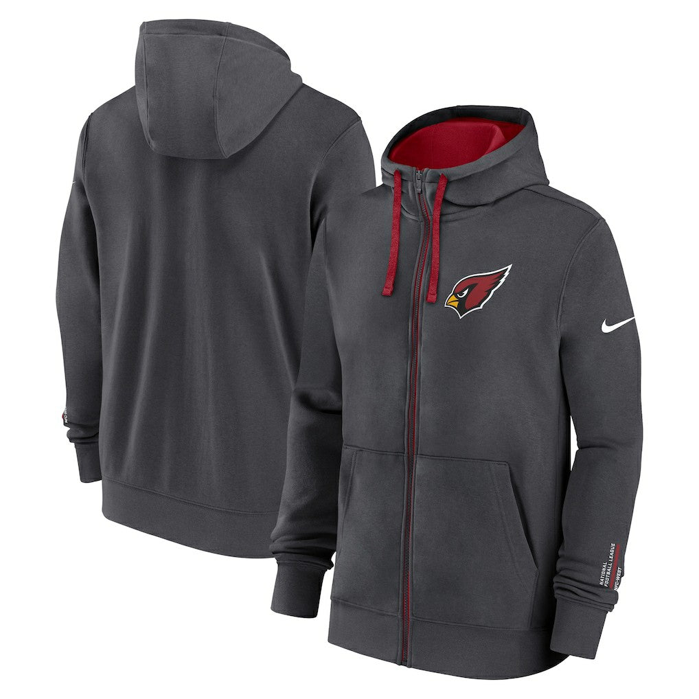 Arizona Cardinals Primetime Club Full-Zip Hoodie Anthracite