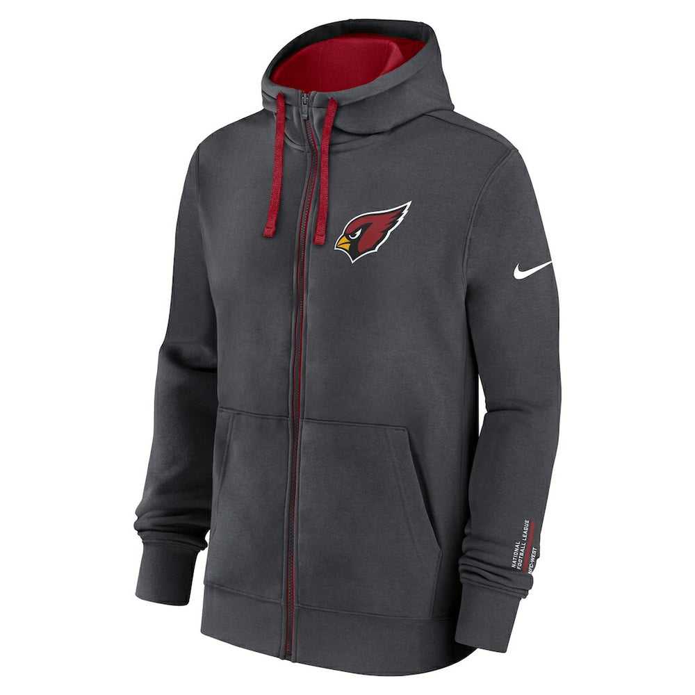 Arizona Cardinals Primetime Club Full-Zip Hoodie Anthracite