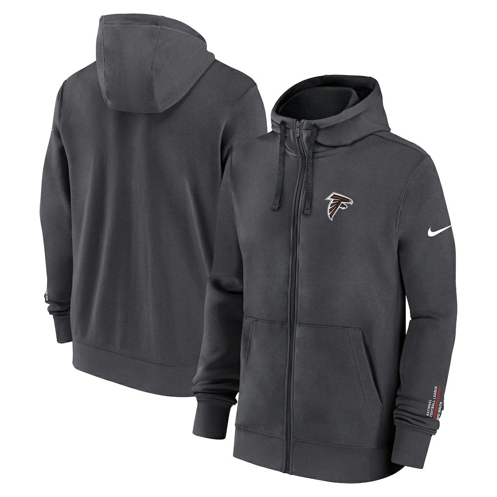 Atlanta Falcons Primetime Club Full-Zip Hoodie Anthracite