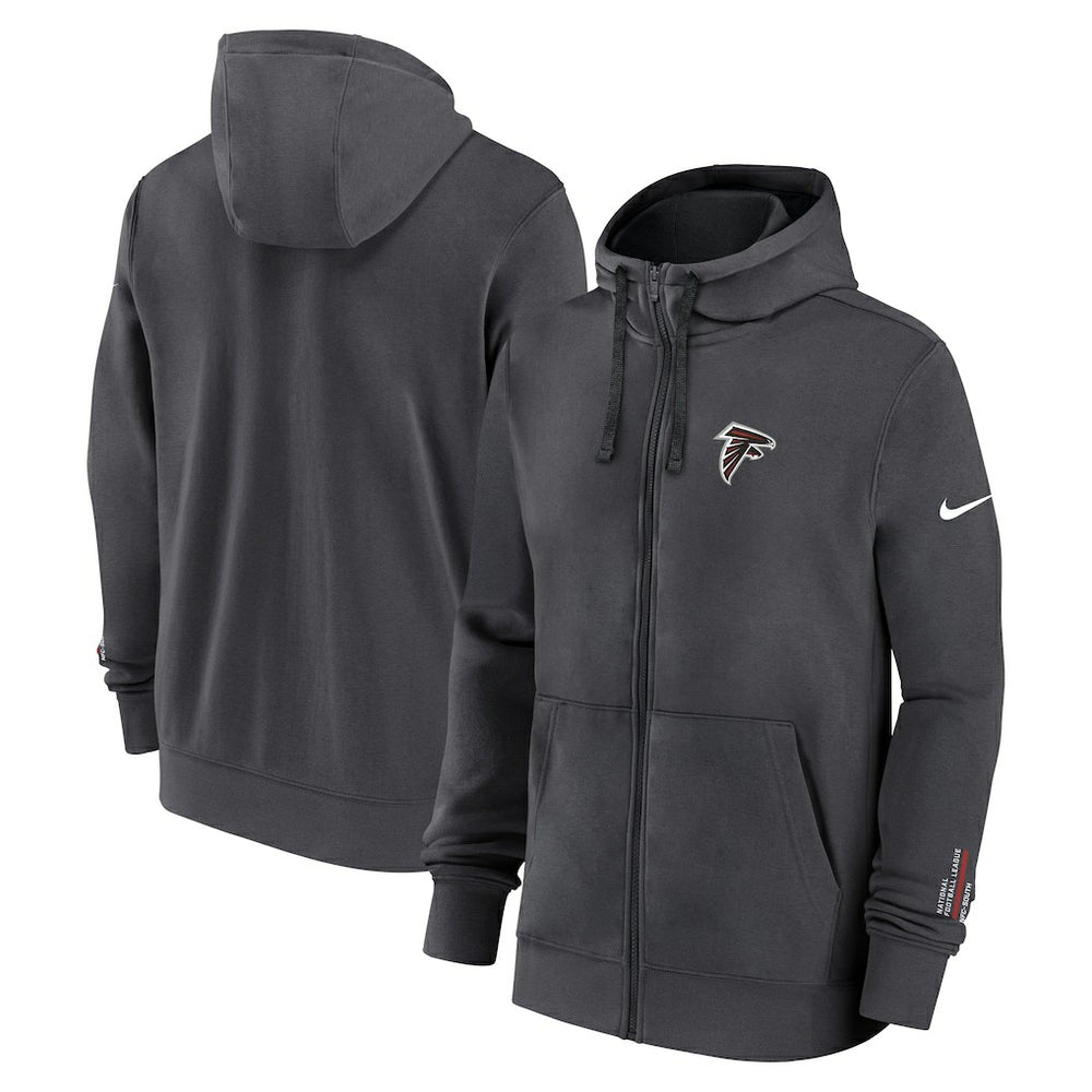 Atlanta Falcons Primetime Club Full-Zip Hoodie Anthracite