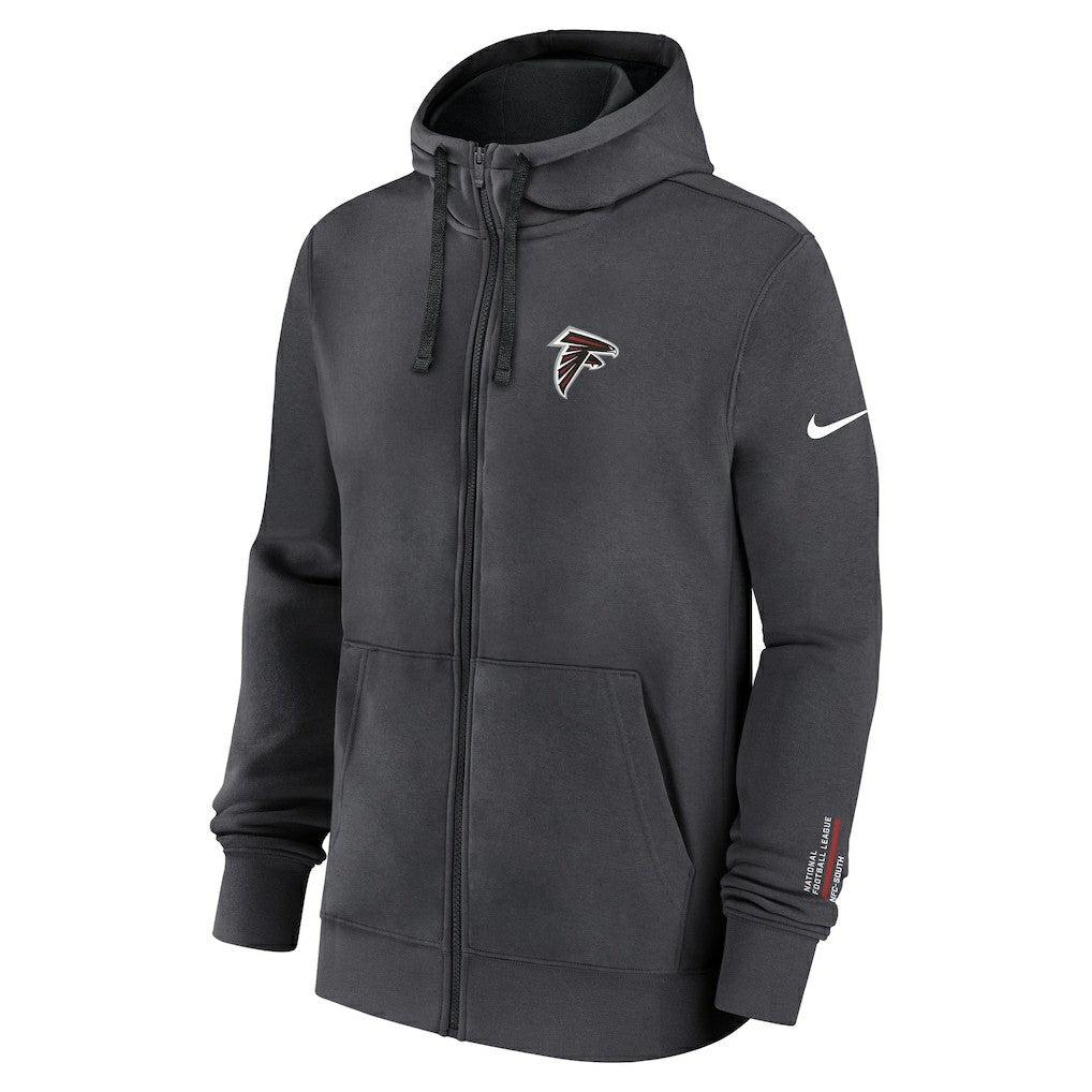 Atlanta Falcons Primetime Club Full-Zip Hoodie Anthracite