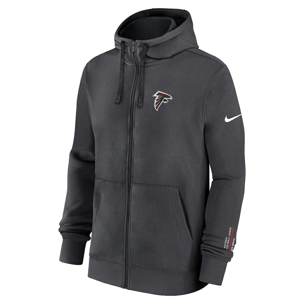 Atlanta Falcons Primetime Club Full-Zip Hoodie Anthracite