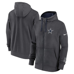 Dallas Cowboys Primetime Club Full-Zip Hoodie Anthracite