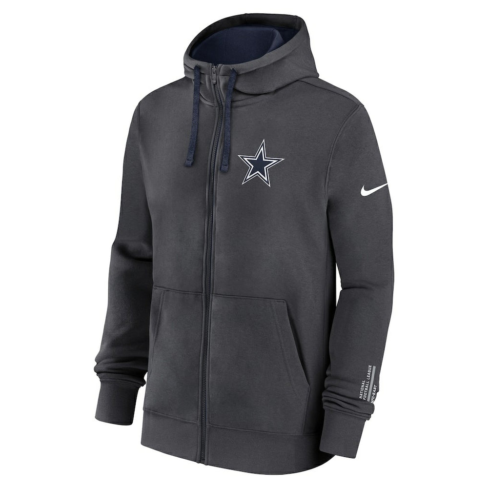 Dallas Cowboys Primetime Club Full-Zip Hoodie Anthracite