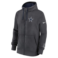 Dallas Cowboys Primetime Club Full-Zip Hoodie Anthracite